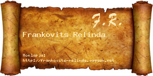 Frankovits Relinda névjegykártya